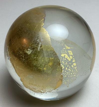 Randy Strong Gold Leaf Glass Paperweight (1 of 3)