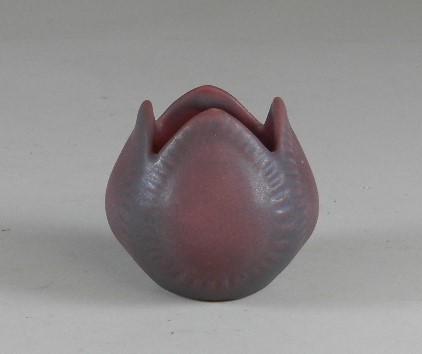 Van Briggle Tulip Vase: Minor wear. 3 1/2" tall
