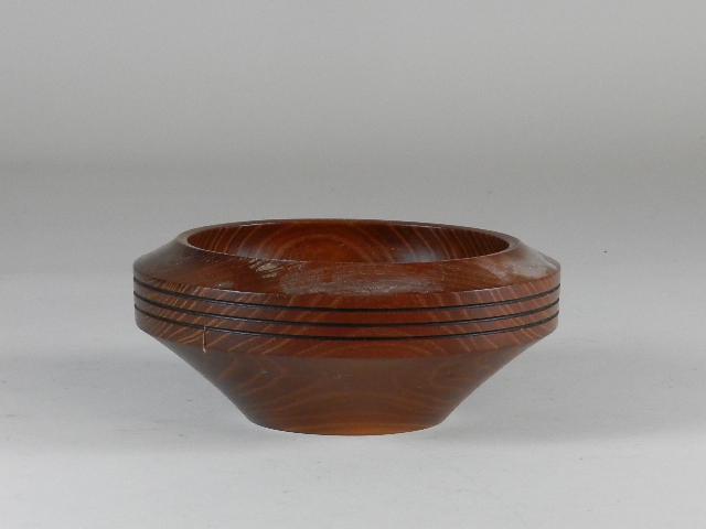 Osage Orange Turned Wooden Bowl: Signed Carl Kuehn and dated 1997. Minor wear. 8" wide