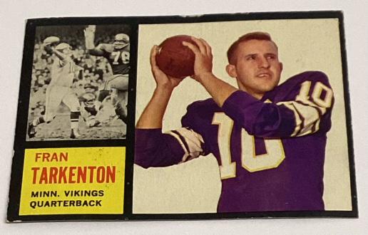 1962 Topps Fran Tarkenton #90 Rookie Card (1 of 2)
