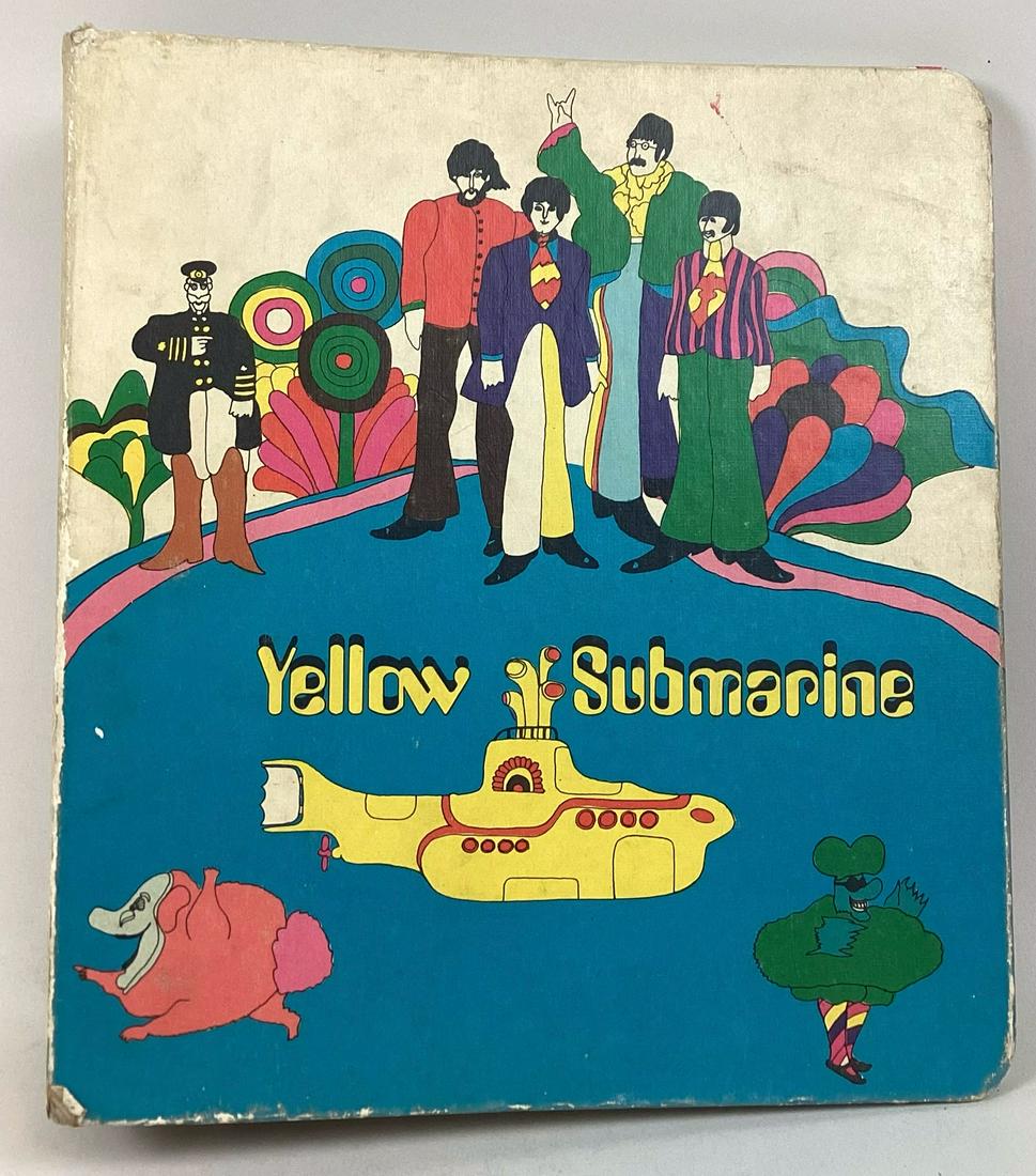 Original 1969 Beatles Yellow Submarine Notebook: Shows heavy wear and has damage to spine. 11? tall