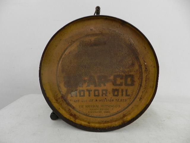 Rare EN-AR Co Motor Oil Rocker Can: rough condition, no lid, 14" h x 14" w x 8" d
