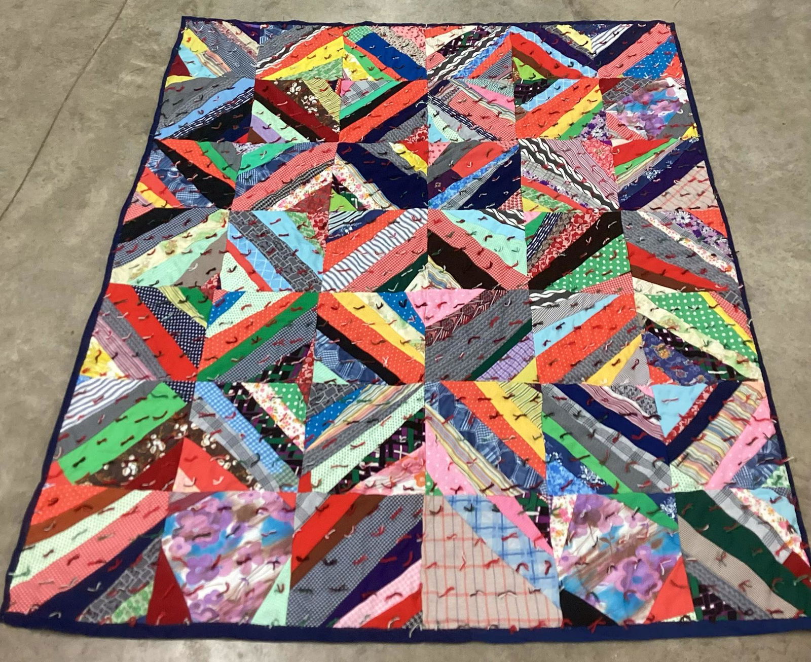 Hand Stitched Crazy Quilt (1 of 2)