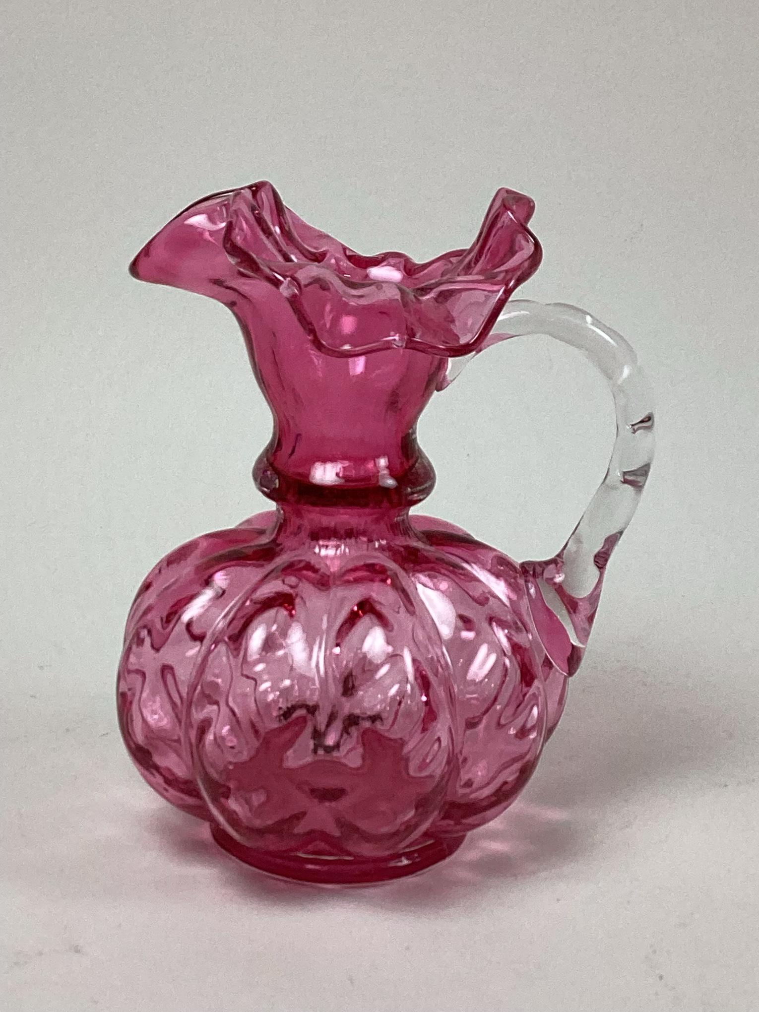 Fenton Cranberry Pitcher (1 of 2)