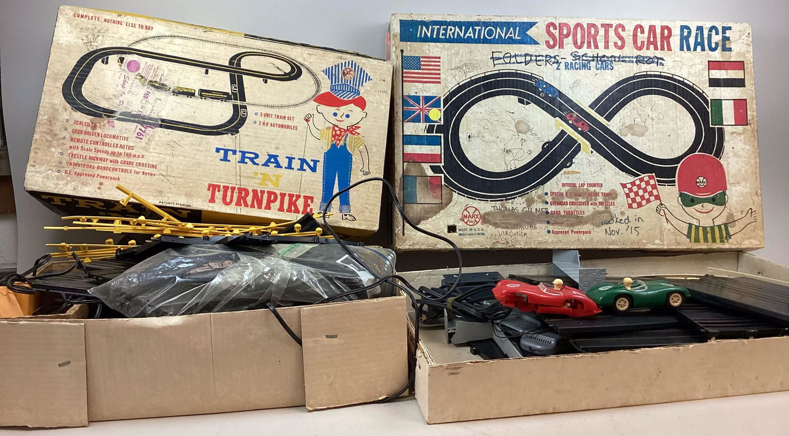 Two Vintage Slot Car Sets (1 of 2)