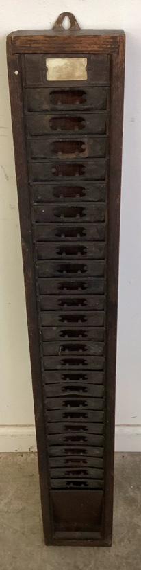 Antique Time Card Holder (1 of 2)