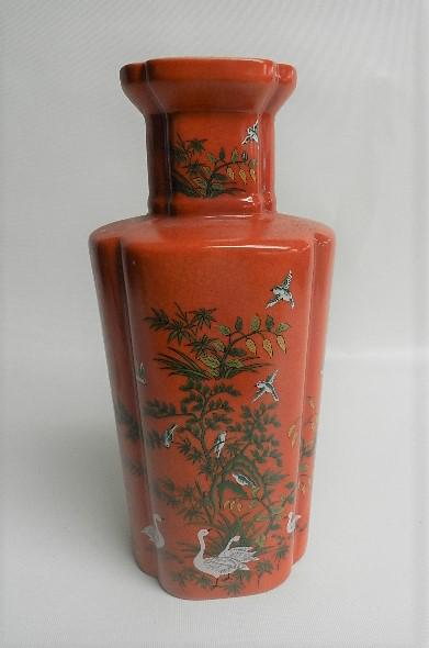 Andrea by Sadek Vase: marked Japan, general wear with crazing, 12" h