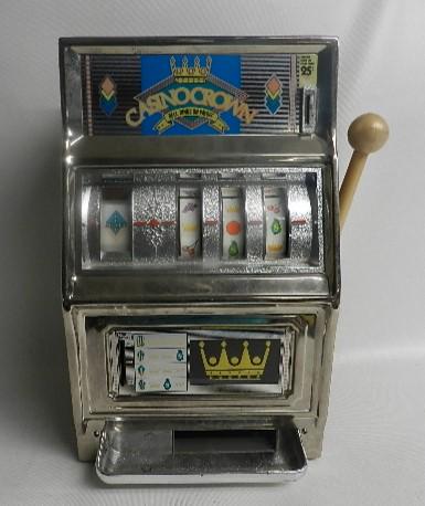 Casino Crown Slot Machine: considerable wear, untested, 16" h x 10" w x 8" d