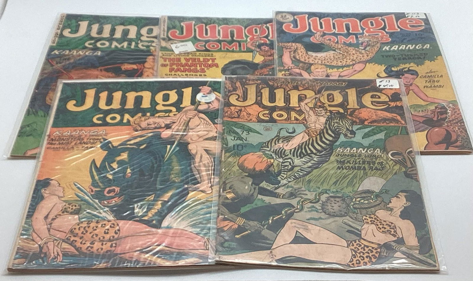 Lot of 5 Issues Fiction House Magazines Jungle Comics (1 of 4)