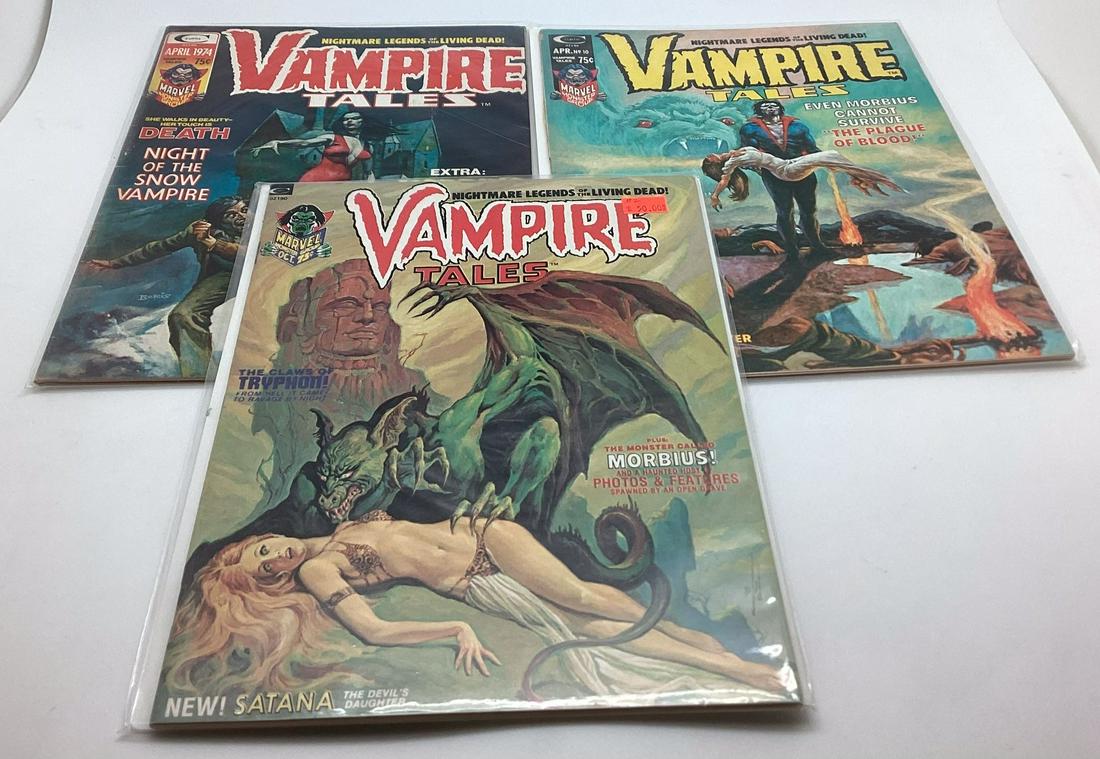 Lot of 3 Issues Marvel Vampire Tales 1st Santana (1 of 2)