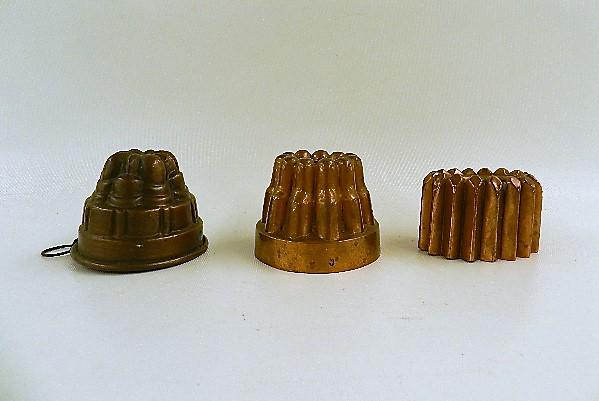 Three Early Vintage Heavy Copper Molds (1 of 2)