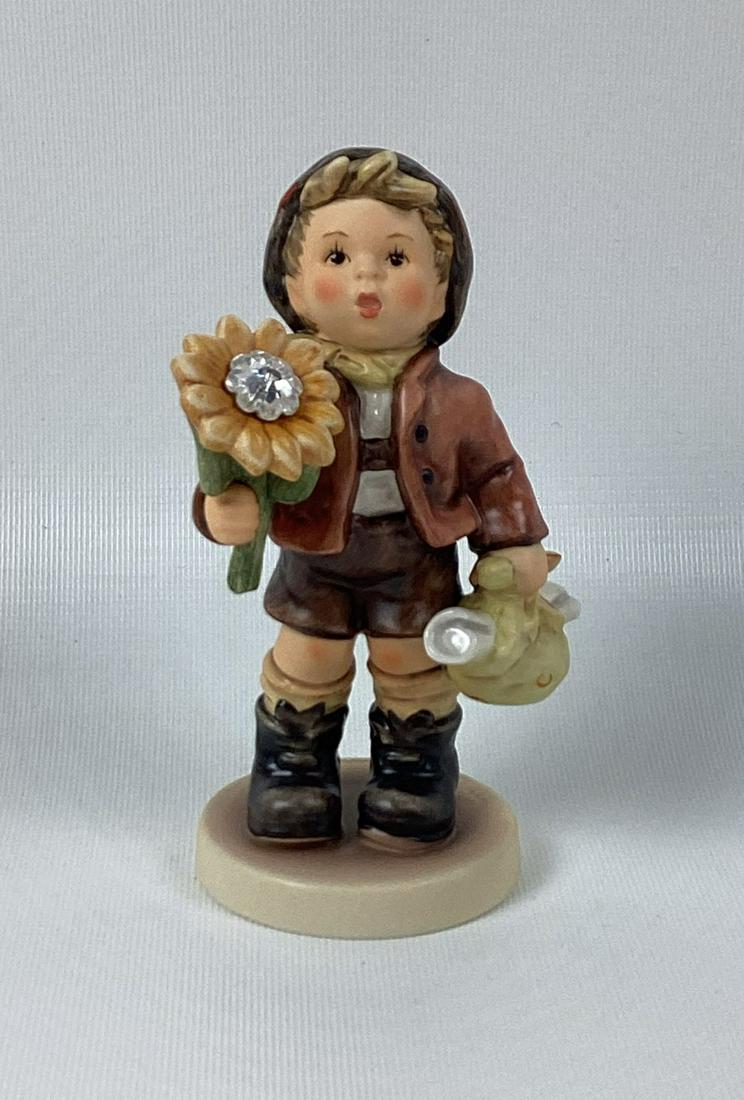 Goebel Hummel Sunflowers, My Love? #1028 of 7500: Trademark 8. Excellent condition. 5 3/4" tall.