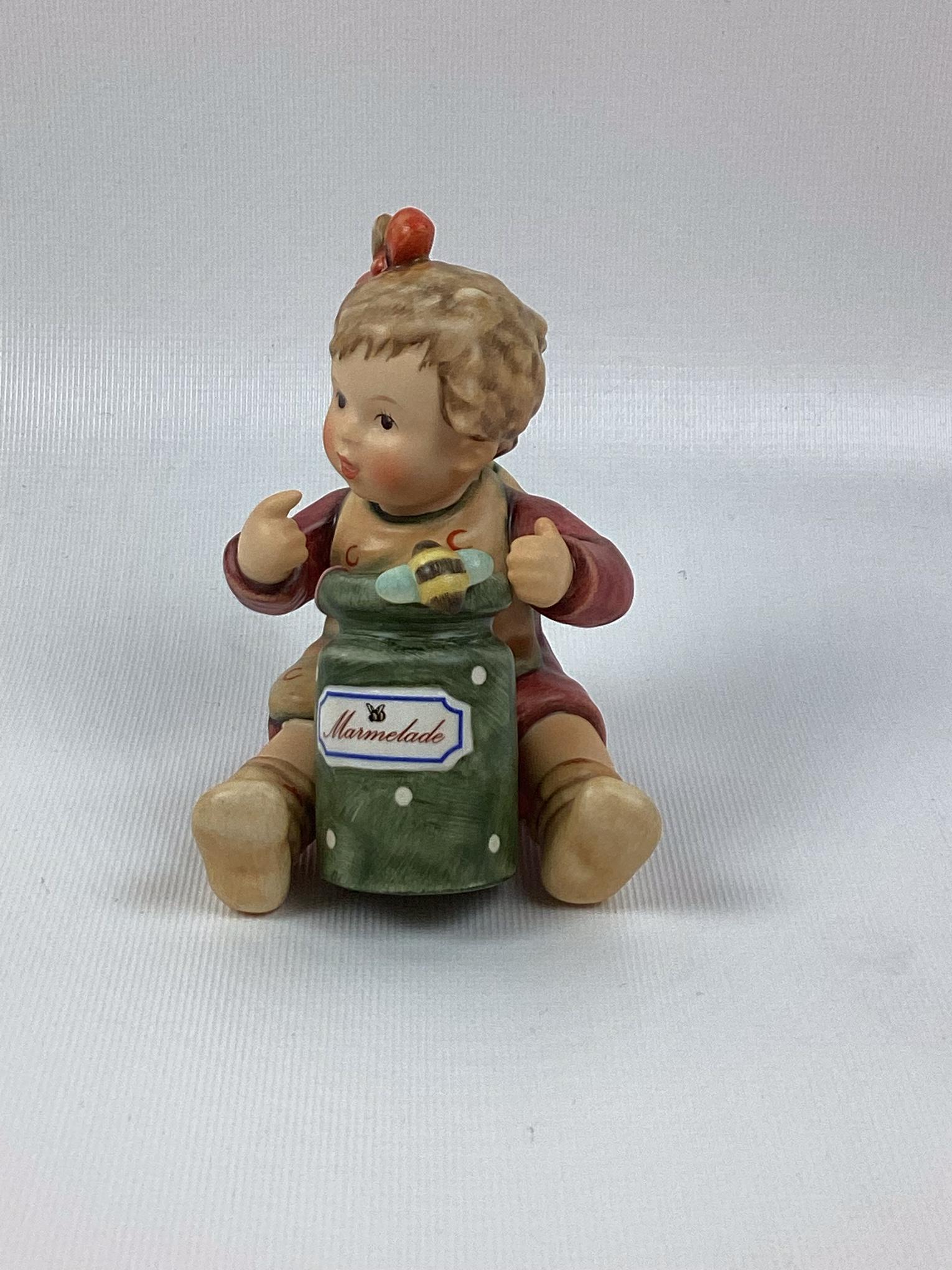 Goebel Hummel Marmalade Lover: Trademark 8. Excellent condition. 4 1/4" tall.