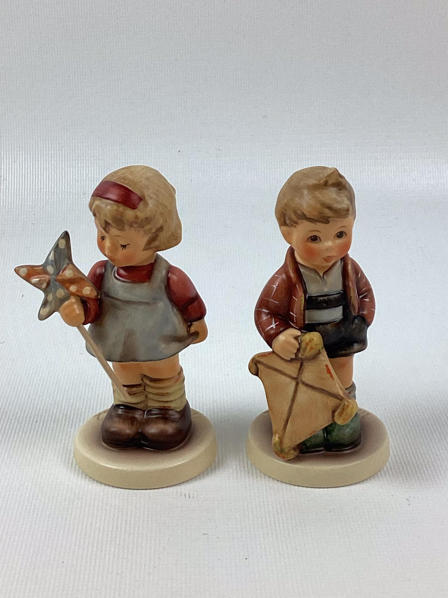 2 Goebel Hummels All by Myself and Windy Wishes: Trademark 8. Excellent condition. 4" tall.