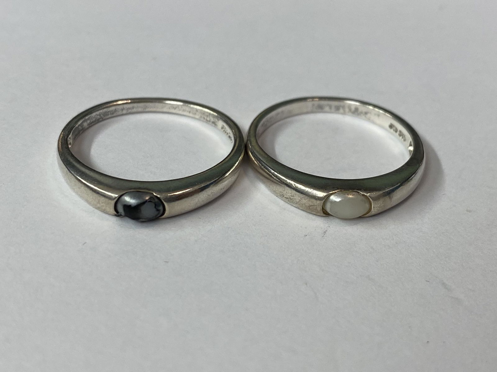 2 Sterling Stackable Rings: size 9 1/2