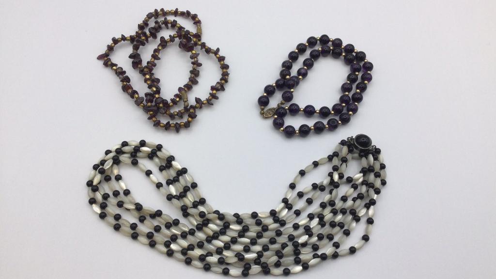 Three Gemstone Beaded Necklaces (1 of 6)