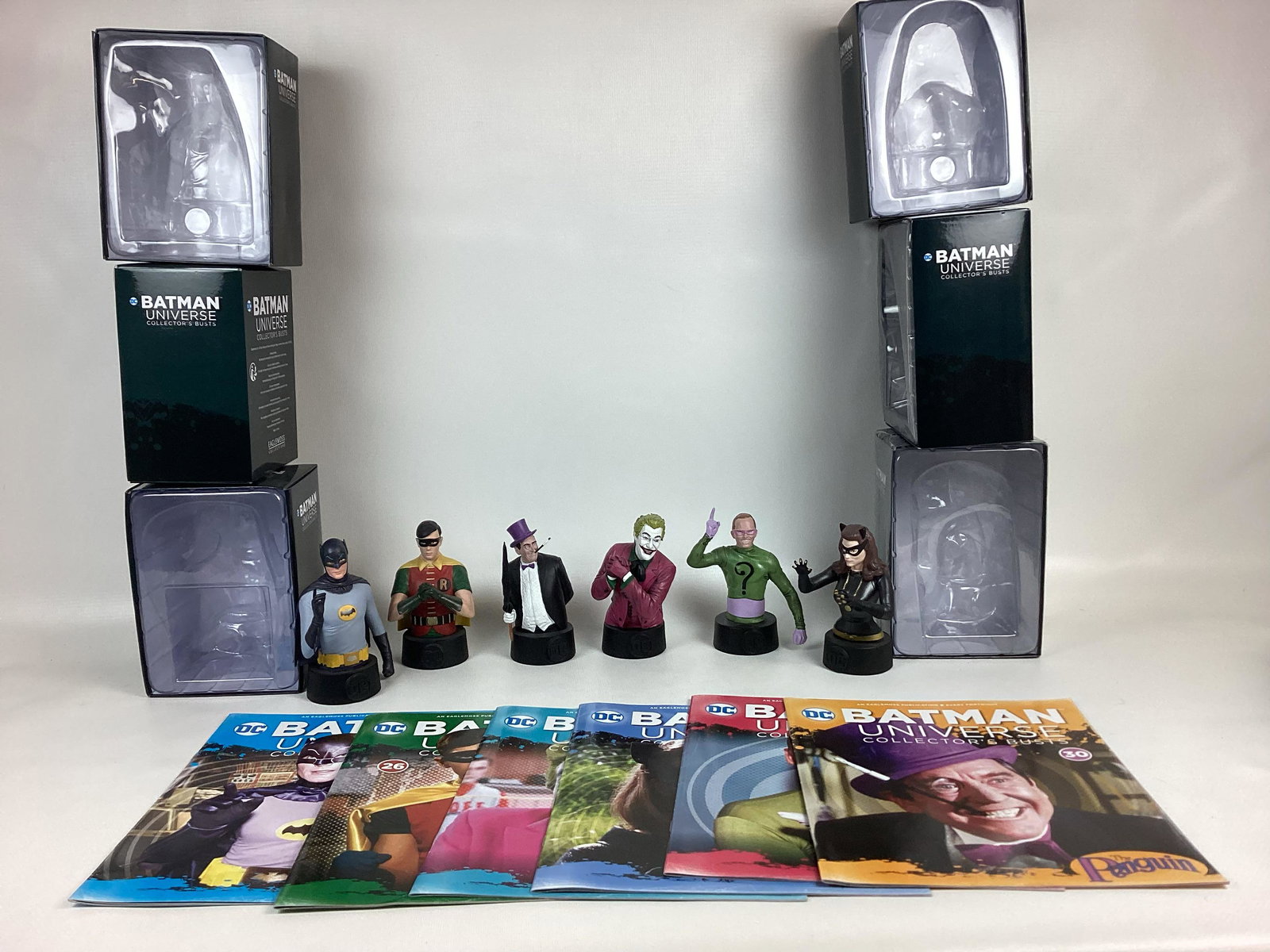 Set of 6 Eaglemoss Batman 1966 Busts (1 of 4)