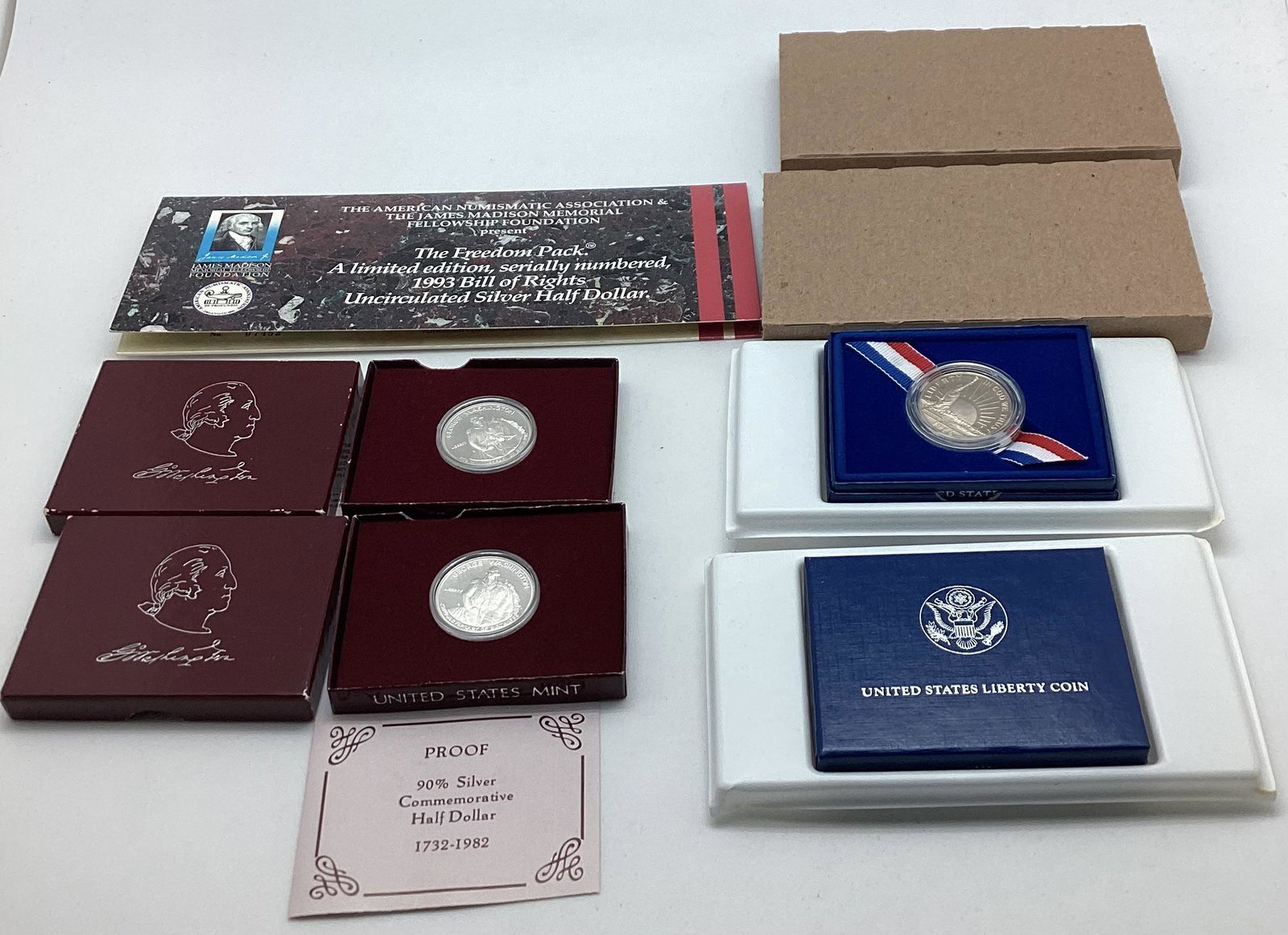 Lot of 5 US Commemorative Half Dollars (1 of 2)