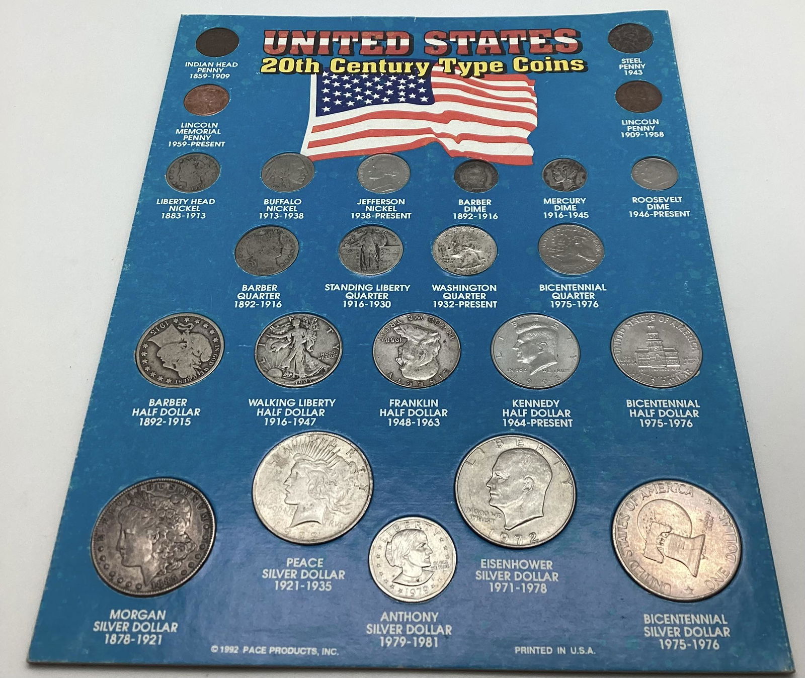 US 20th Century Type Coin Board (1 of 1)