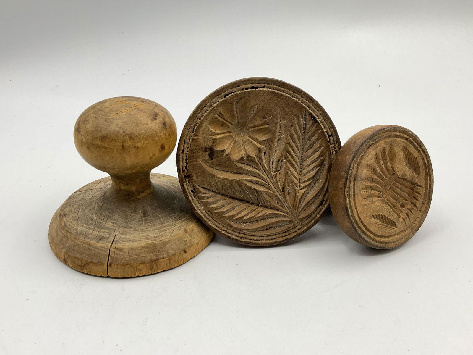 Three Carved Wooden Butter Printers (1 of 9)