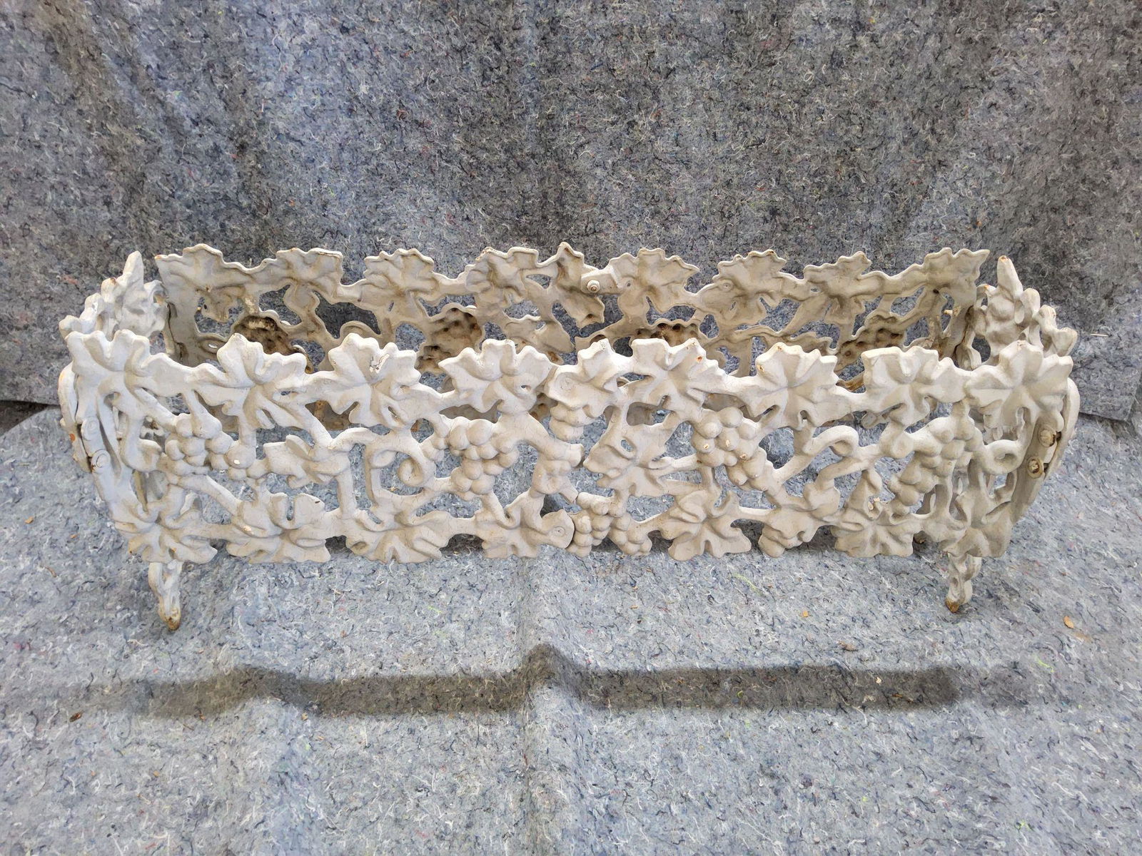 Ornate Grape Leaf Design Cast Iron Flower Stand (1 of 4)