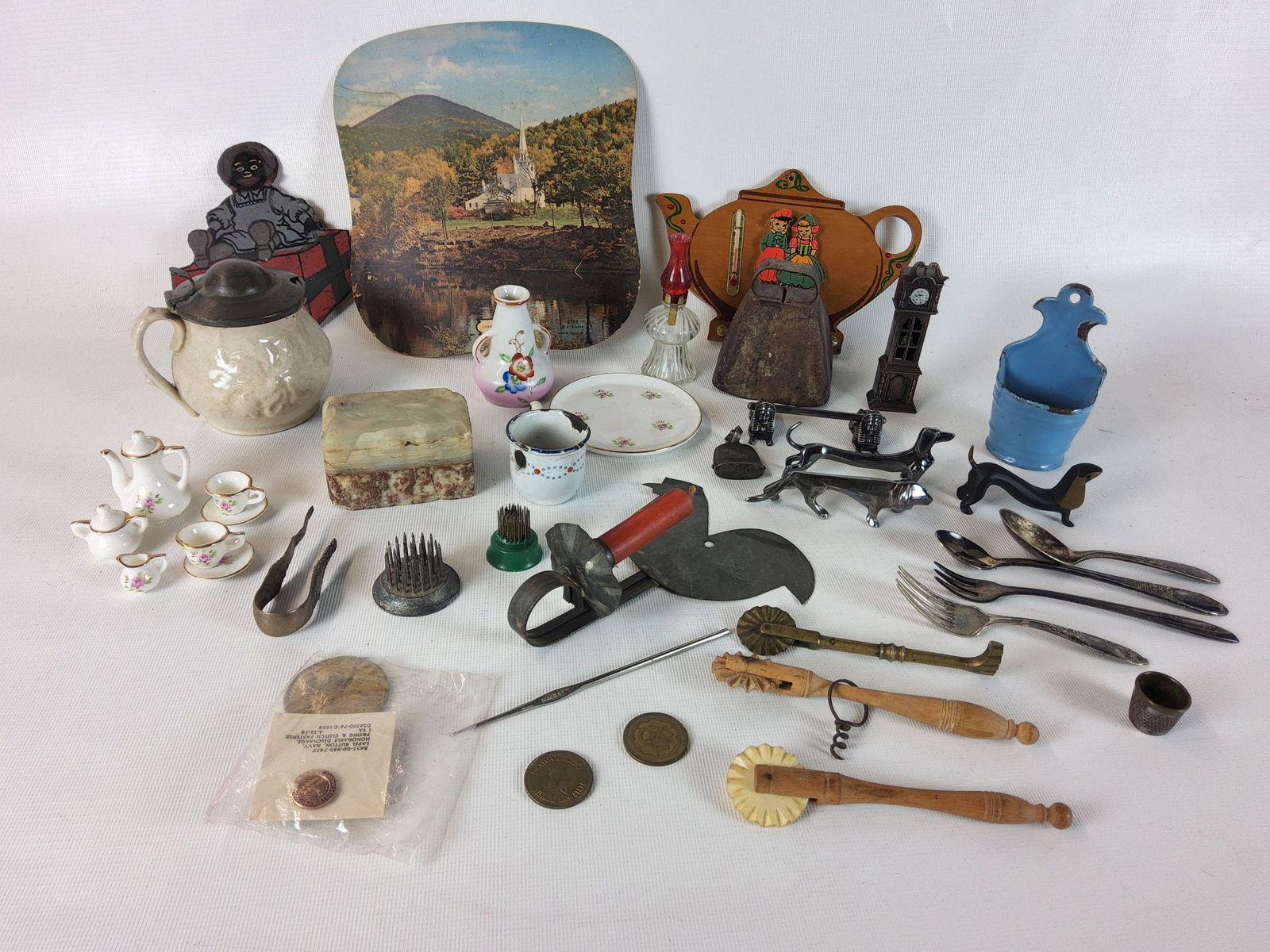 Large Group of Vintage Small Collectibles Bells, Dogs, + (1 of 1)
