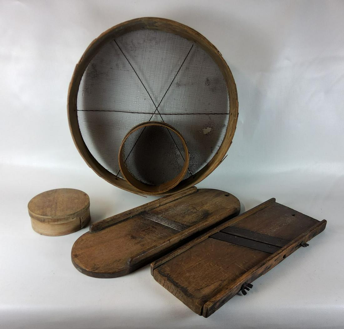 Wooden Strainers or Sifters and Cabbage Cutters (1 of 1)