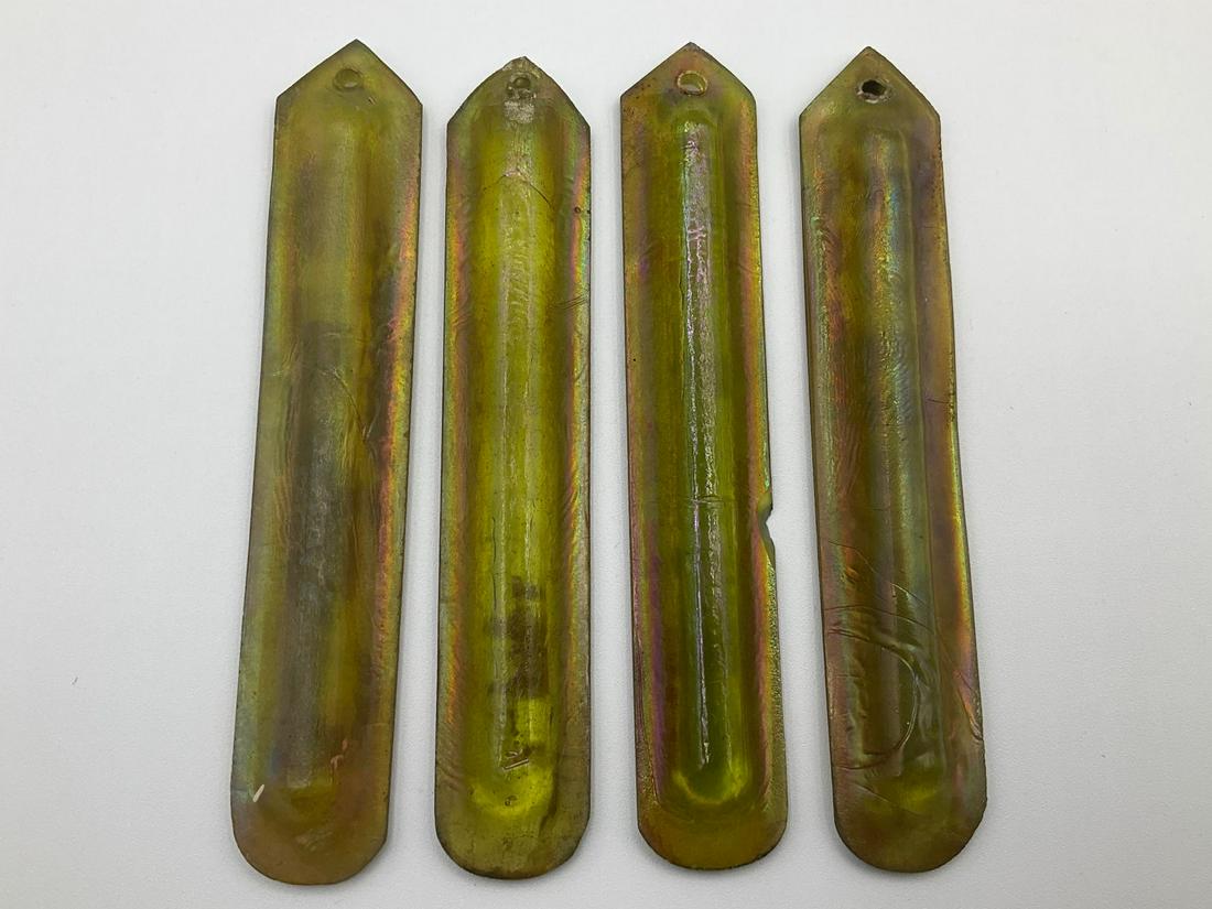 Tiffany Favrile Marigold Prism Pendants (1 of 5)