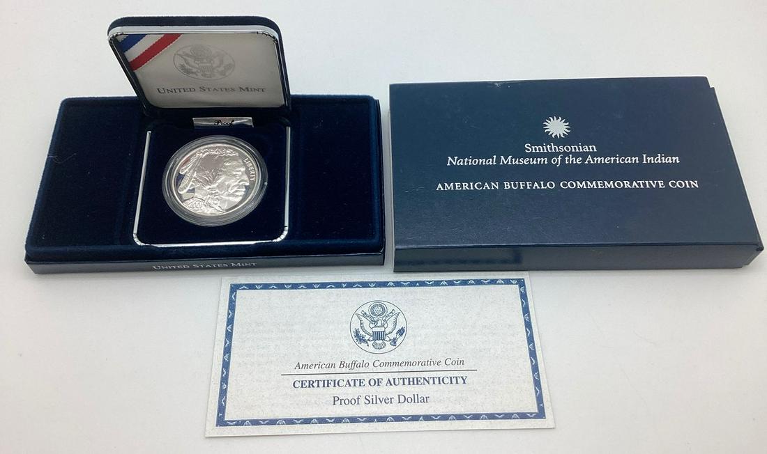 2001 National Museum of the American Indian Buffalo Silver Dollar Proof (1 of 2)