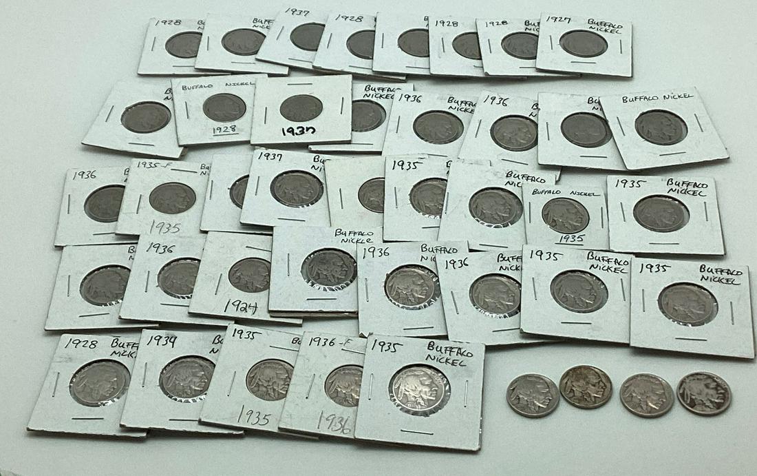 Lot of 42 Buffalo Nickels (1 of 2)