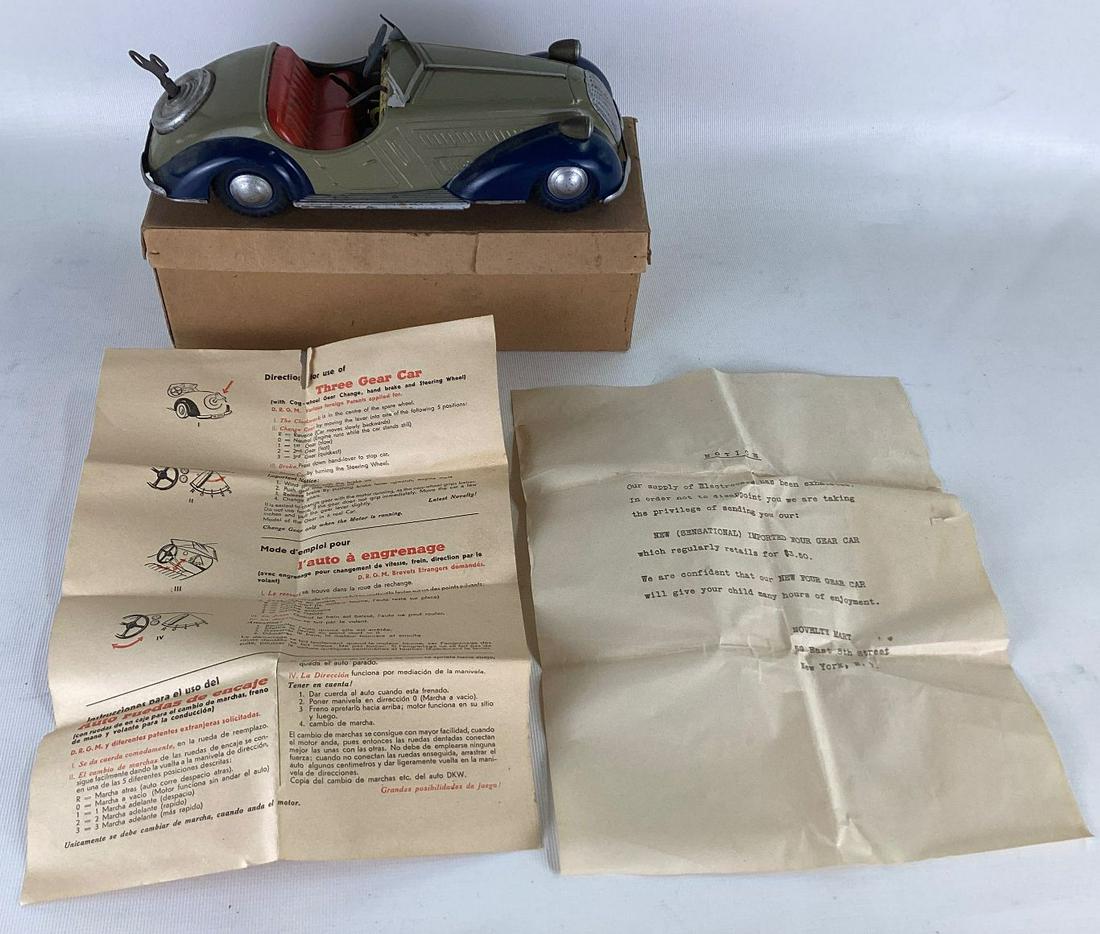 US Zone Germany Four Gear Tin Wind-up Convertible (1 of 6)