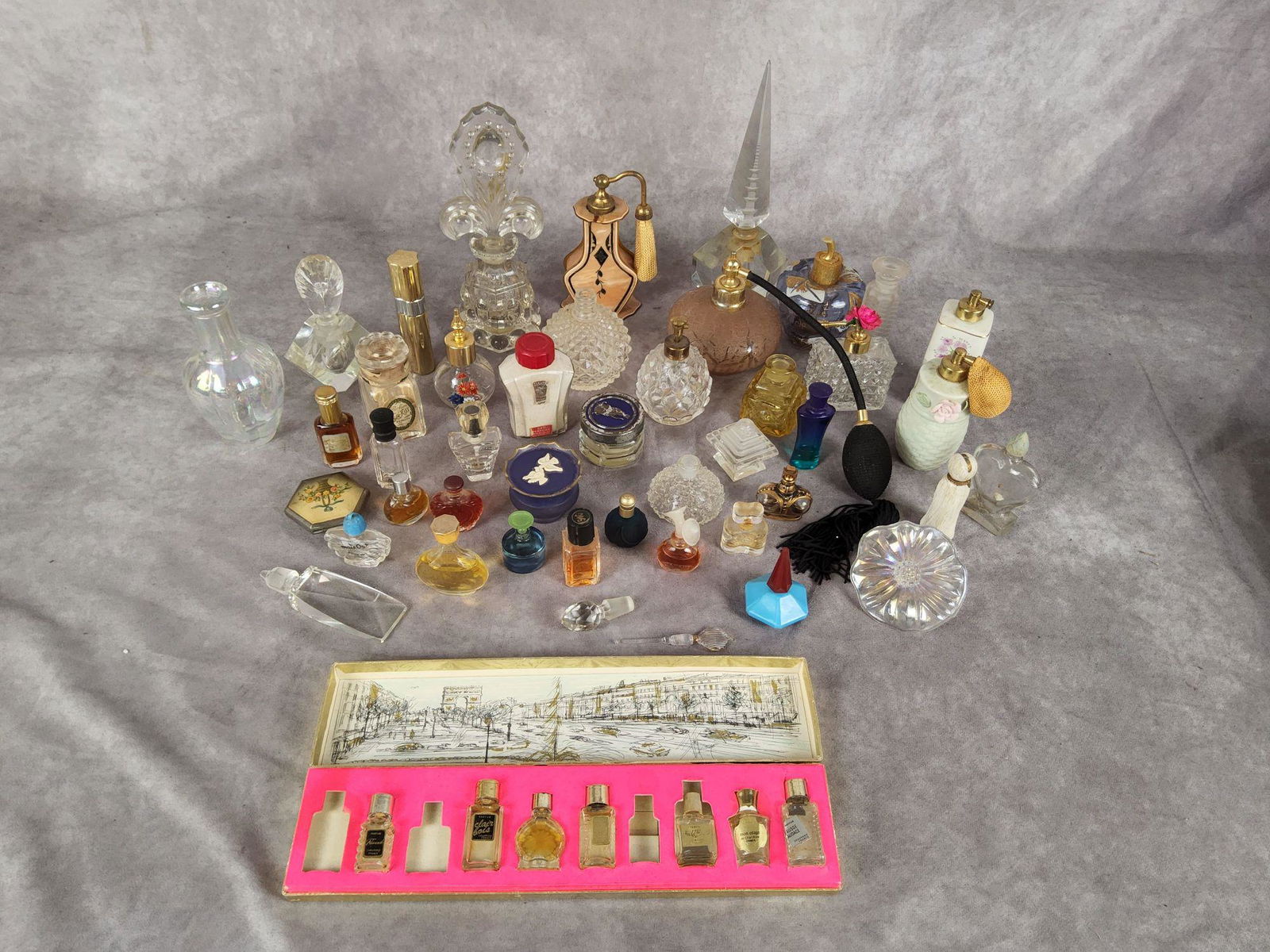 Large Group of Vintage Glass Perfume Bottles (1 of 5)