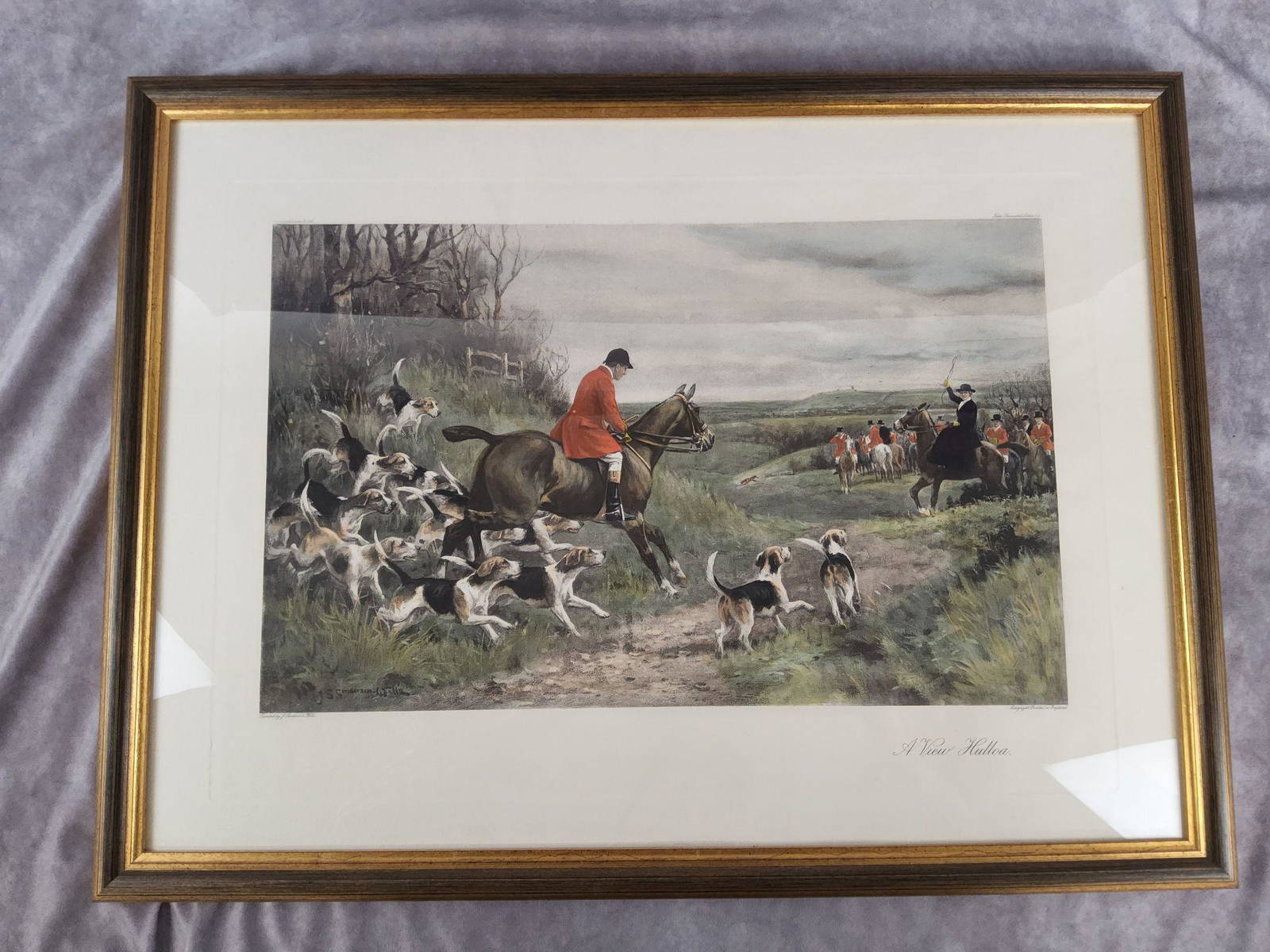 Fox Hunt Print From A Painting By J. Sanderson Wells Auction