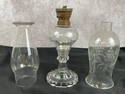 Etched Glass Oil Lamp