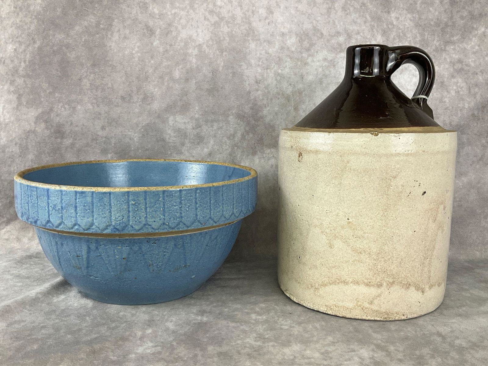Blue Stoneware Mixing Bowl (1 of 8)