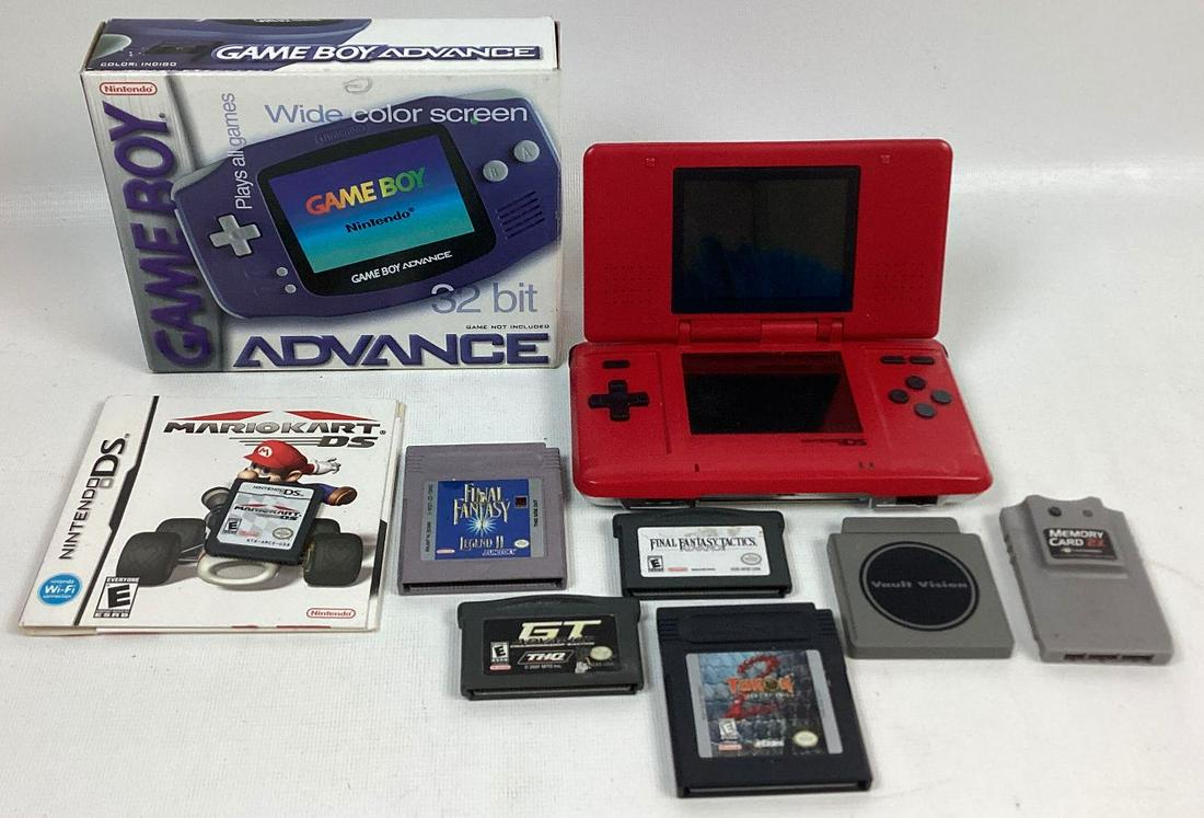 Nintendo DS with Games: The gameboy box is empty. All are untested. Wear from use.
