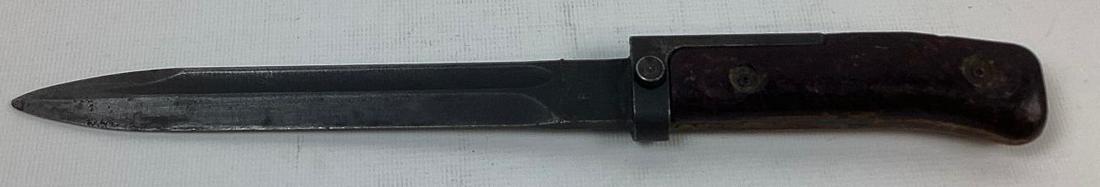 Czech VZ58 Knife Bayonet: Has composite grips. Wear from use with loss of finish. 11" long.