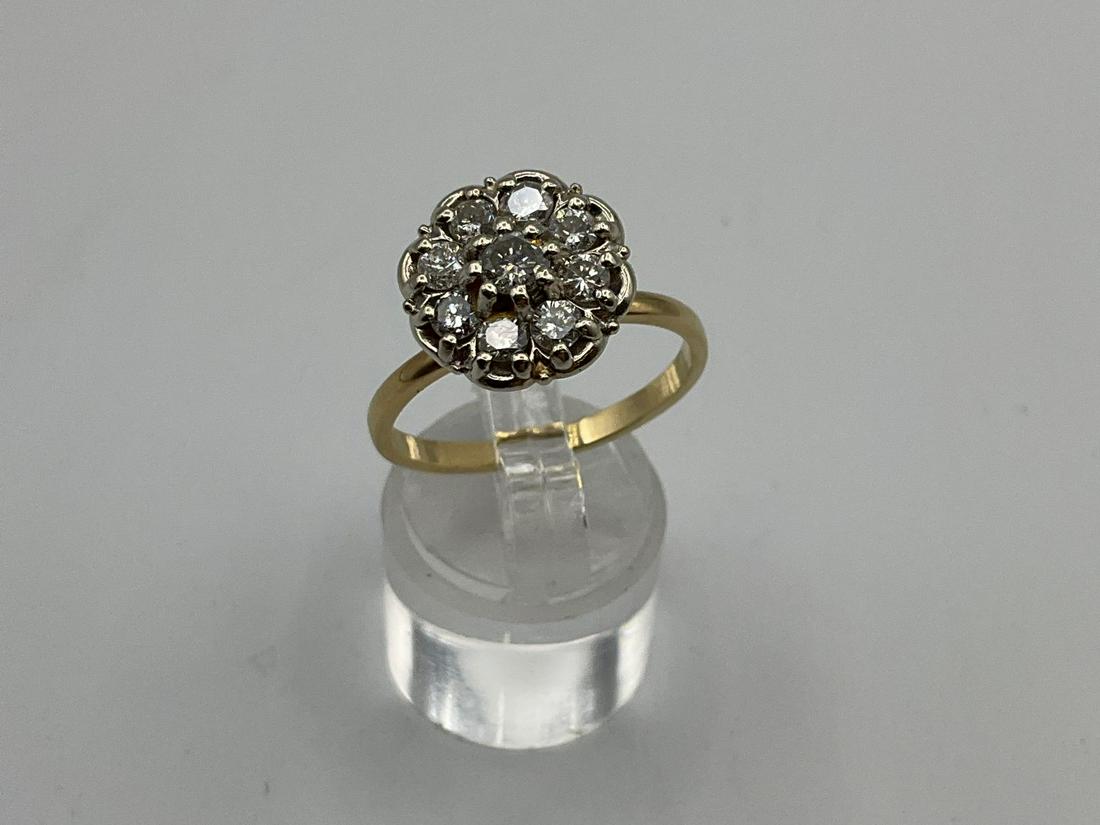 10k Gold & Diamonds Round Cluster Ring (1 of 5)