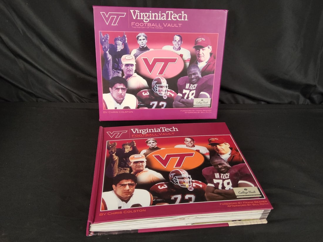 Coaches Signed Virginia Tech Football Vault Book (1 of 9)