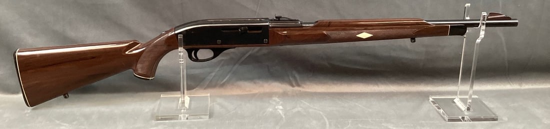 Remington Nylon 66 Rifle in .22 Long Rifle: Serial# 2530895. 95% finish with some spots of receiver. Bore is excellent. Plastic stock shows wear and multiple scratches throughout. Barrel 19 1/2" Overall 38 1/2" Registration Required