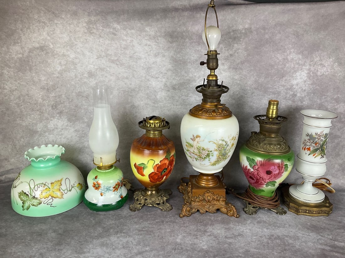 Group of Painted Lamps & Shade (1 of 15)