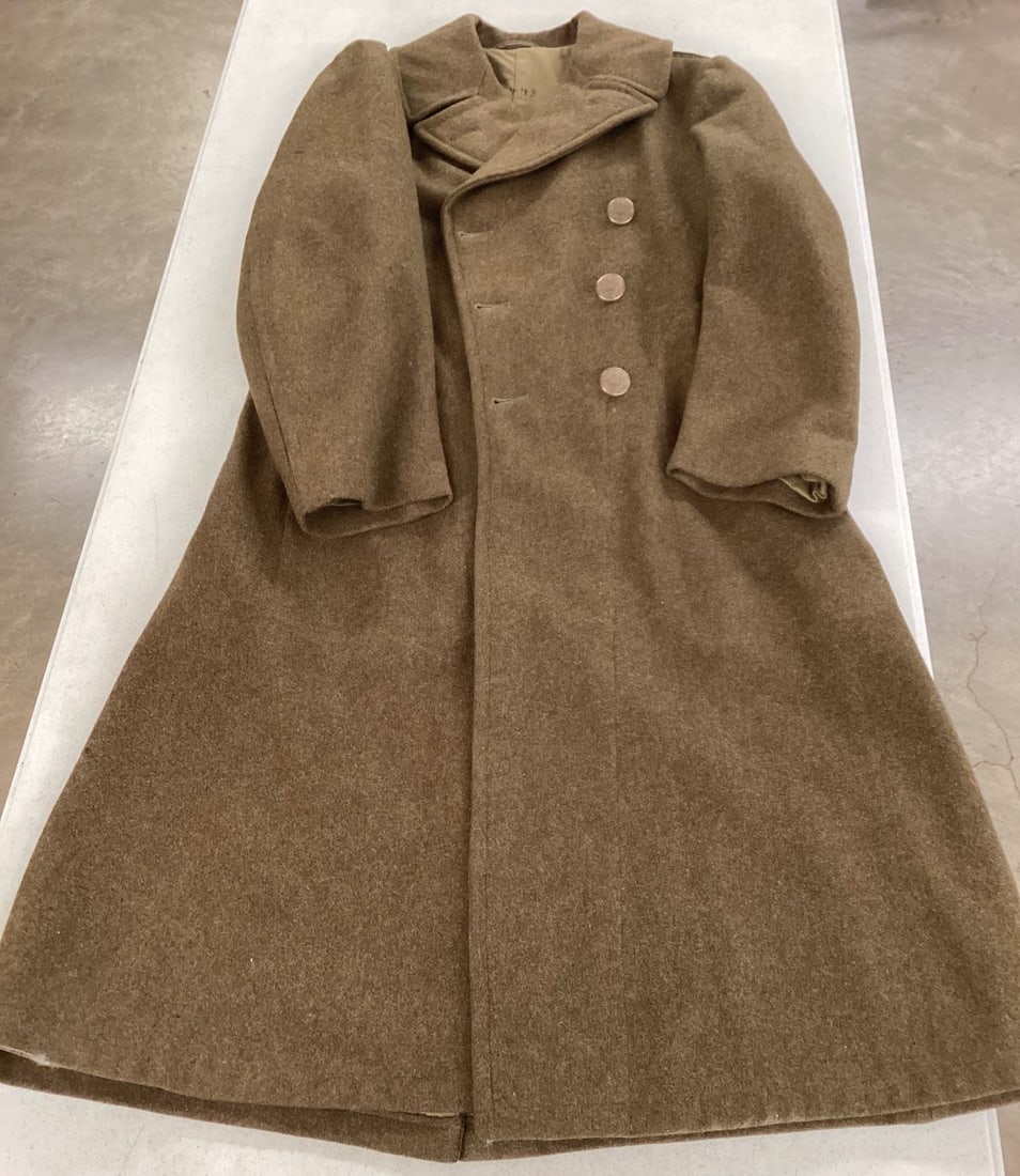 WWII Era American Wool Great Coat (1 of 4)