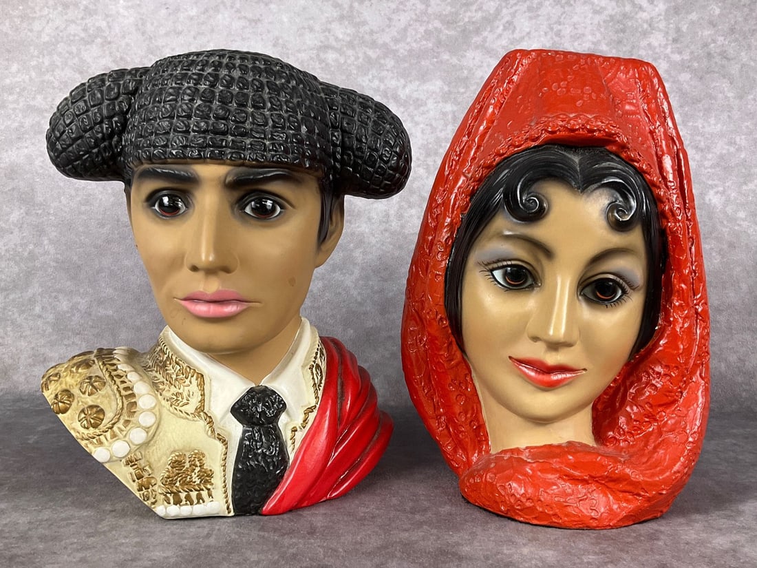 Spanish Matador & Woman Busts (1 of 6)