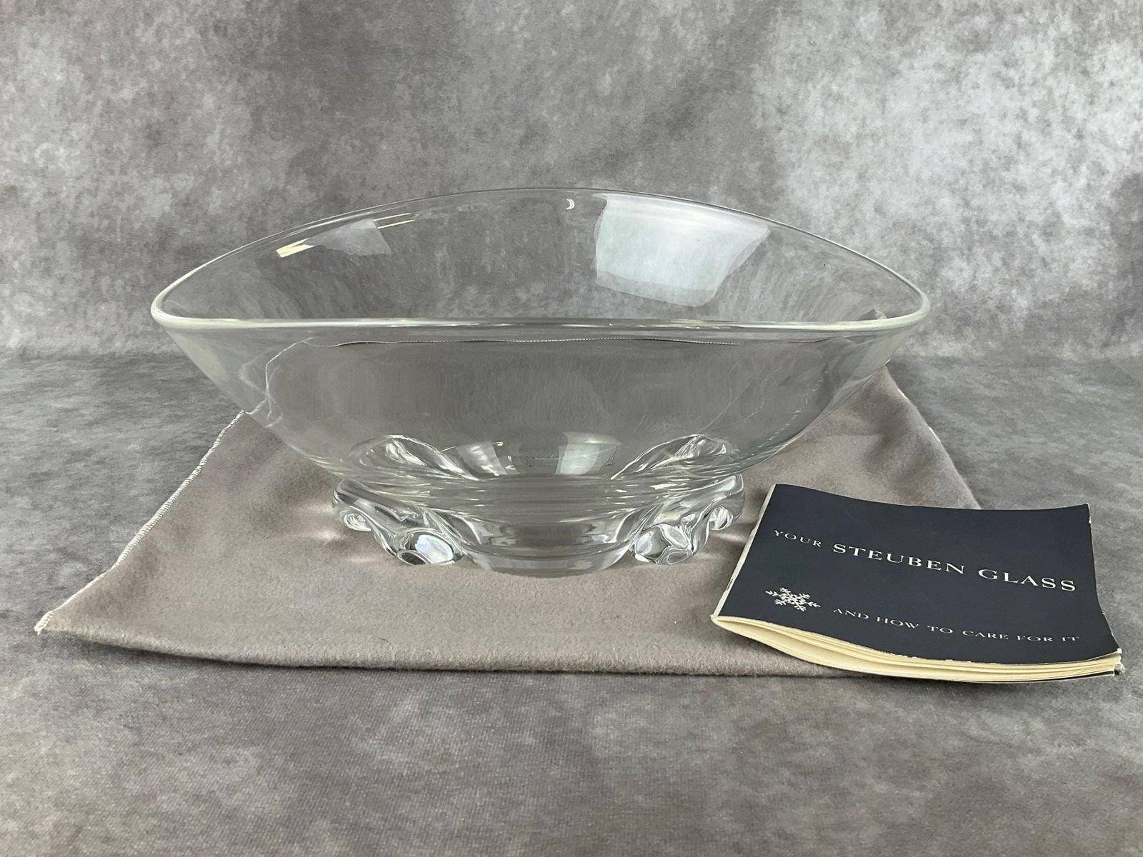 Steuben Glass Basket Shaped Fruit Bowl (1 of 9)