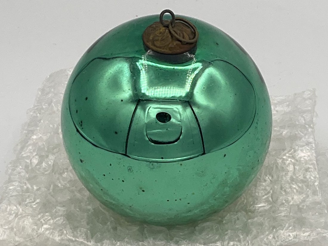 Antique Green Kugel Glass Ornament (1 of 4)