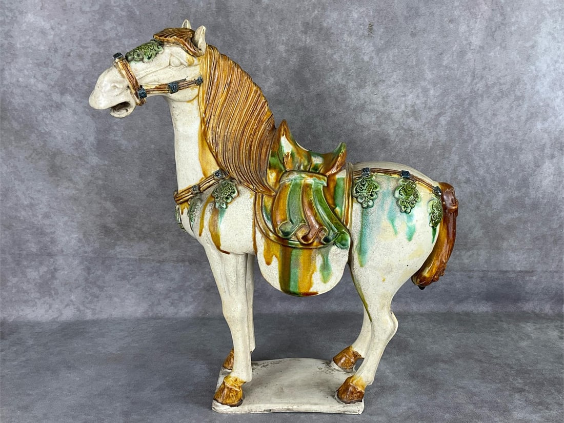 Chinese Tang Style Sancai Glazed Horse Sculpture (1 of 10)