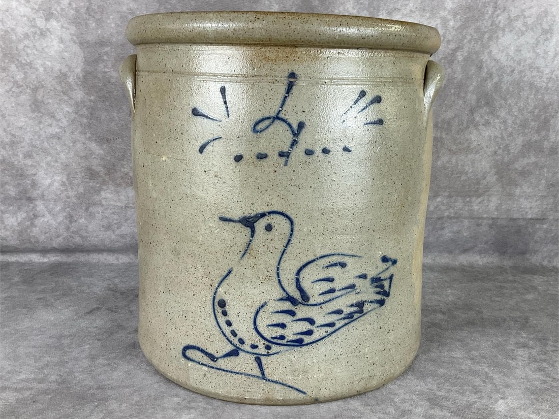 Cobalt Dove Decorated 4 Gallon Stoneware Crock (1 of 15)