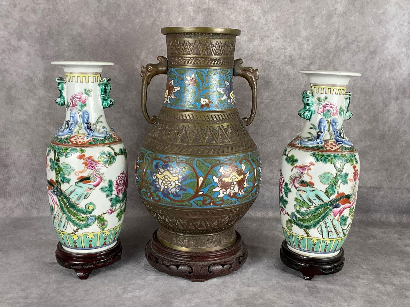 Chinese Brass & Cloisonné Vase (1 of 14)