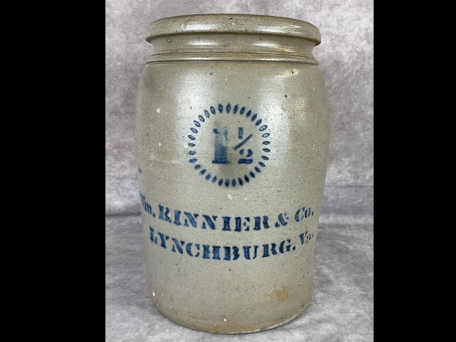 Rare Size Advertising Lynchburg, VA Stoneware Crock (1 of 8)