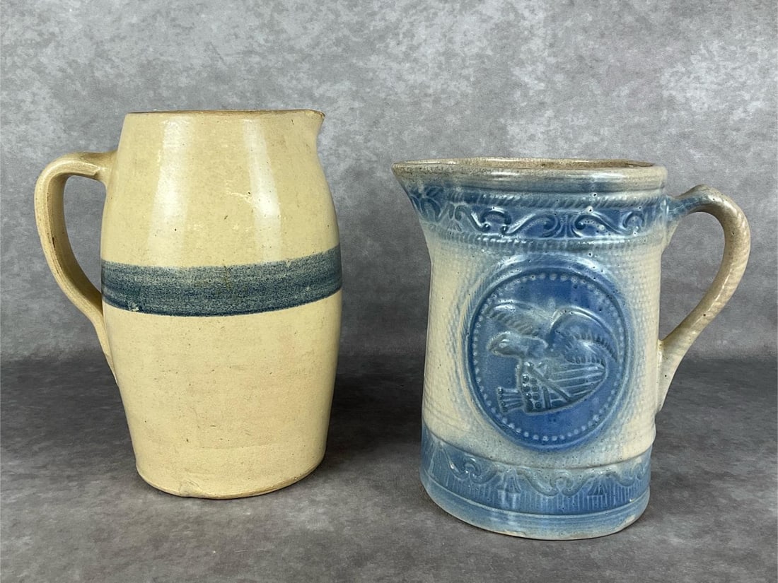 Blue & White Saltglaze Eagle Pitcher (1 of 16)